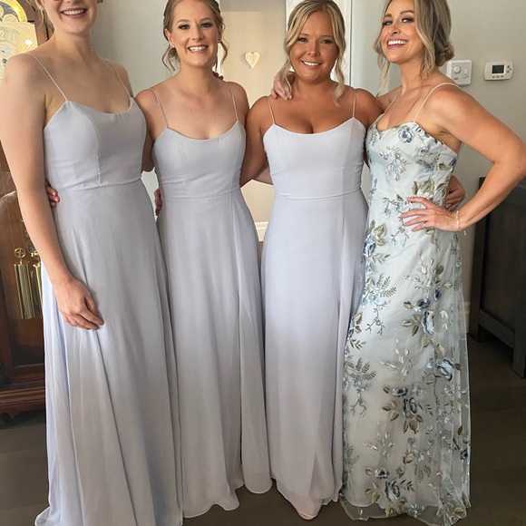 Jenny Yoo bridesmaids whisper blue Kiara dress - Picture 1 of 5